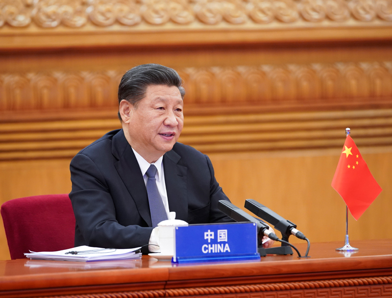 3月26日，國家主席習近平在北京出席二十國集團領導人應對新冠肺炎特別峰會并發表題為《攜手抗疫 共克時艱》的重要講話。